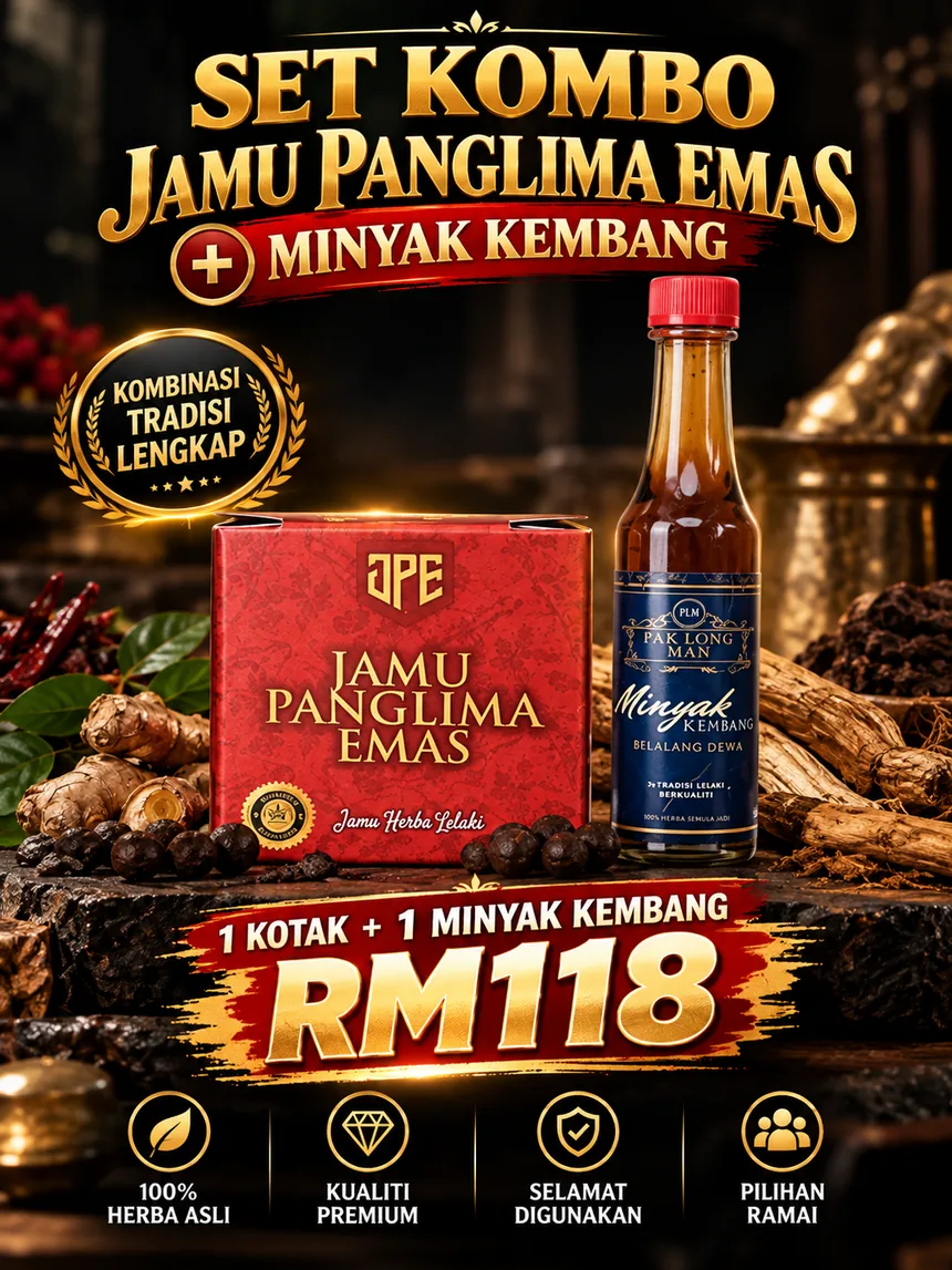 Set Kombo Jamu Panglima Emas + Minyak Kembang - RM118